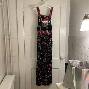 Christmas Cat Jumpsuit With Pockets